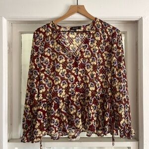 Madewell floral blouse